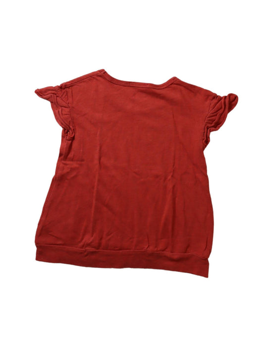 A Red Short Sleeve T Shirts from FITH in size 4T for girl. (Back View)