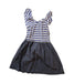 A Blue Sleeveless Dresses from Crewcuts in size 7Y for girl. (Back View)