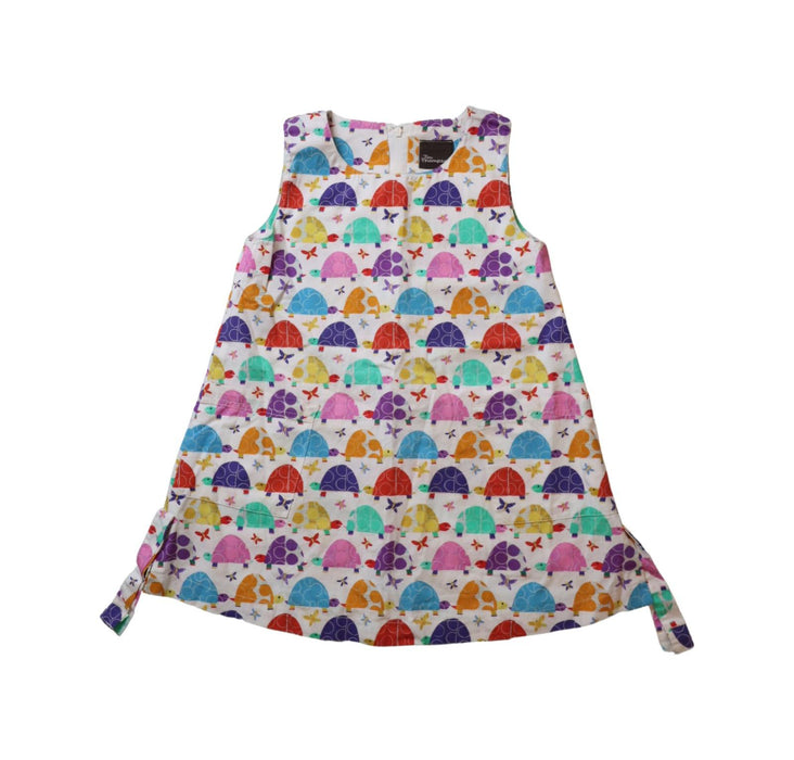 A Multicolour Sleeveless Dresses from Jim Thompson in size 6T for girl. (Front View)