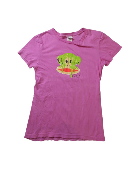 A Pink Short Sleeve T Shirts from Paul Frank in size 8Y for girl. (Front View)