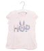 A Pink Short Sleeve Tops from Seed in size 4T for girl. (Front View)