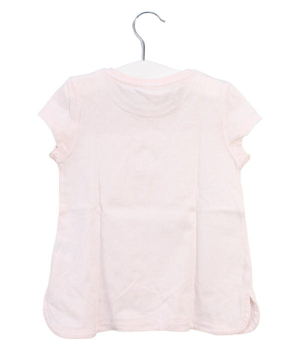 A Pink Short Sleeve Tops from Seed in size 4T for girl. (Back View)