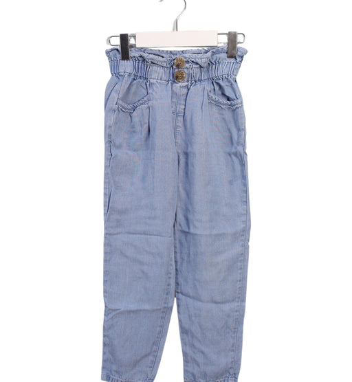 A Blue Casual Pants from Seed in size 4T for girl. (Front View)