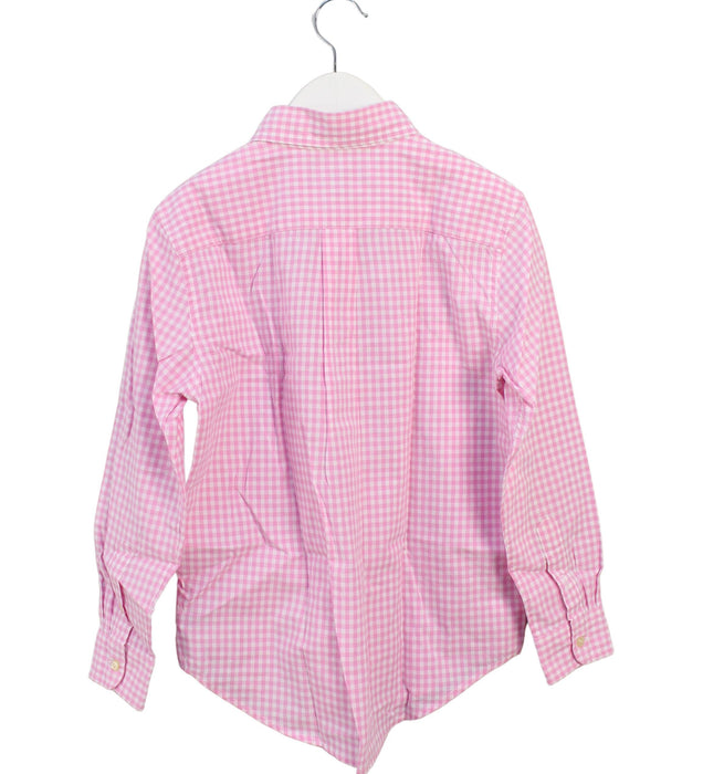 A Pink Long Sleeve Shirts from Polo Ralph Lauren in size 7Y for boy. (Back View)