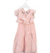 A Pink Sleeveless Dresses from Velveteen in size 5T for girl. (Front View)