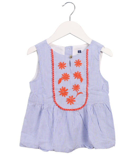 A Blue Sleeveless Tops from Janie & Jack in size 5T for girl. (Front View)