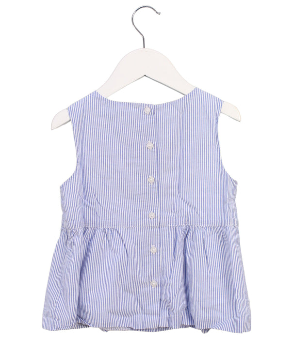 A Blue Sleeveless Tops from Janie & Jack in size 5T for girl. (Back View)