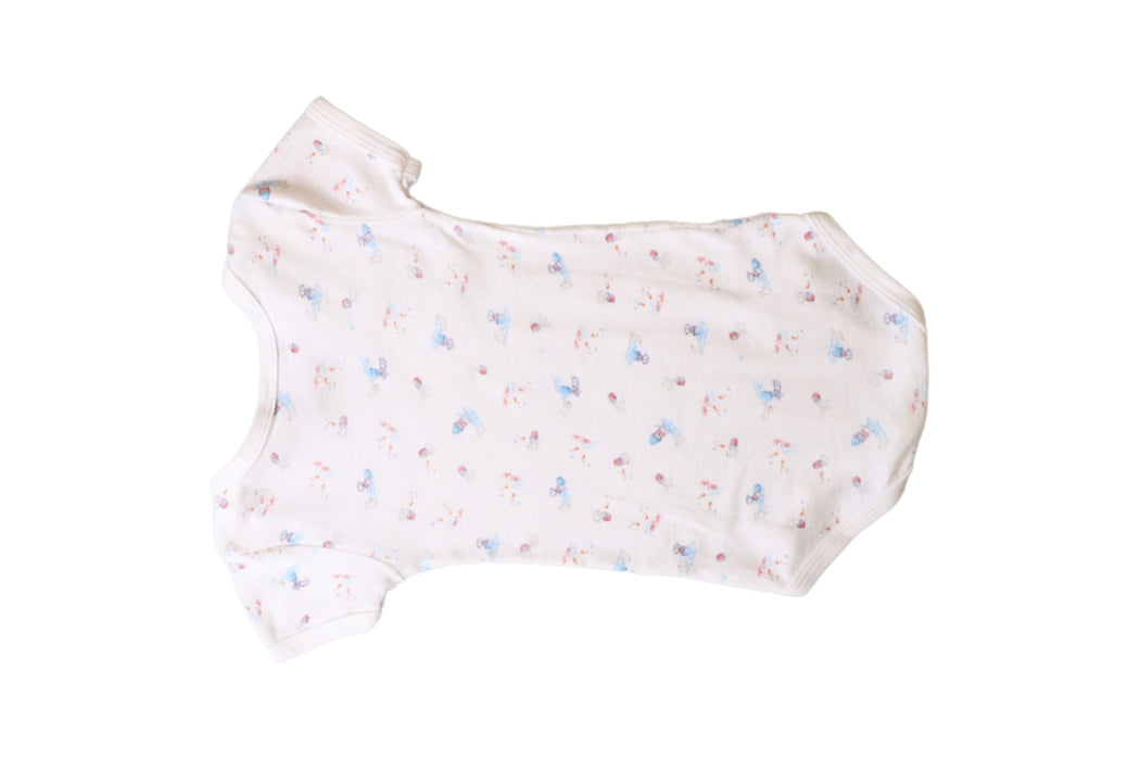 A White Short Sleeve Bodysuits from Petit Bateau in size 12-18M for neutral. (Back View)