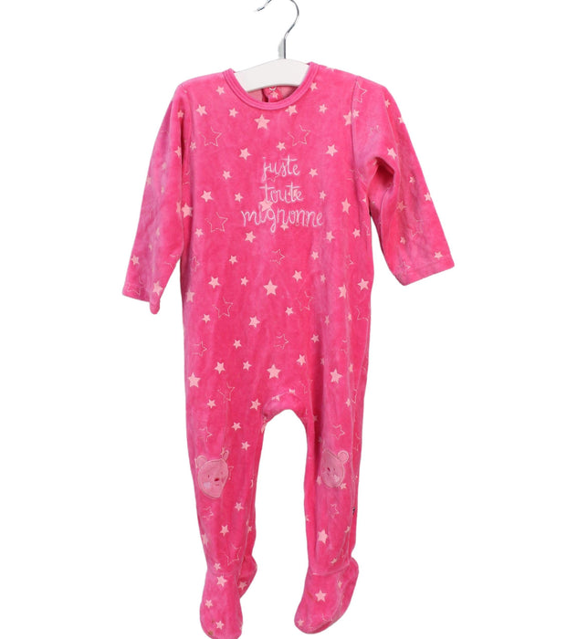 A Pink Long Sleeve Jumpsuits from Sucre d'Orge in size 12-18M for girl. (Front View)