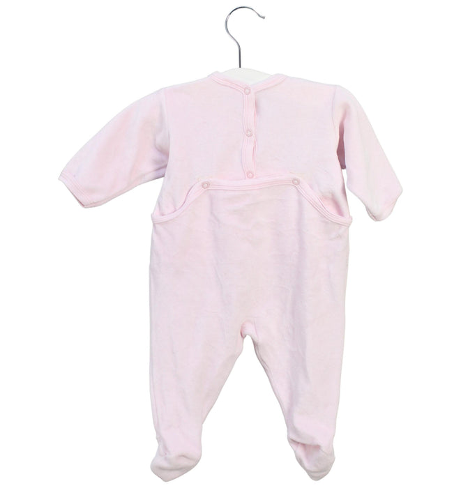 A Pink Onesies from Petit Bateau in size 0-3M for girl. (Back View)