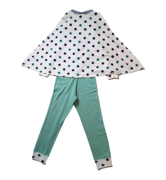 A Green Long Sleeve Jumpsuits from Petit Bateau in size 6T for girl. (Back View)