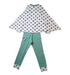 A Green Long Sleeve Jumpsuits from Petit Bateau in size 6T for girl. (Back View)