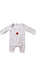 A Grey Long Sleeve Rompers from The Little White Company in size 0-3M for boy. (Front View)