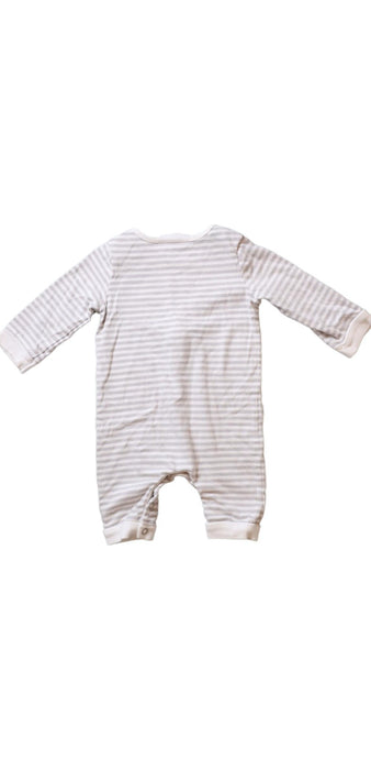 A Grey Long Sleeve Rompers from The Little White Company in size 0-3M for boy. (Back View)