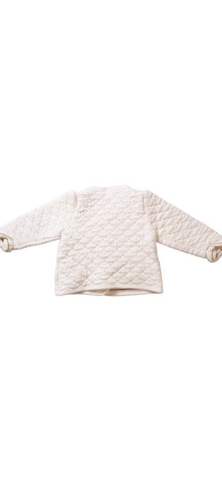 A White Cardigans from Petit Bateau in size 6-12M for boy. (Back View)