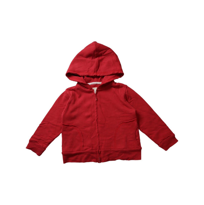 A Red Zippered Sweatshirts from Mini Mioche in size 4T for boy. (Front View)