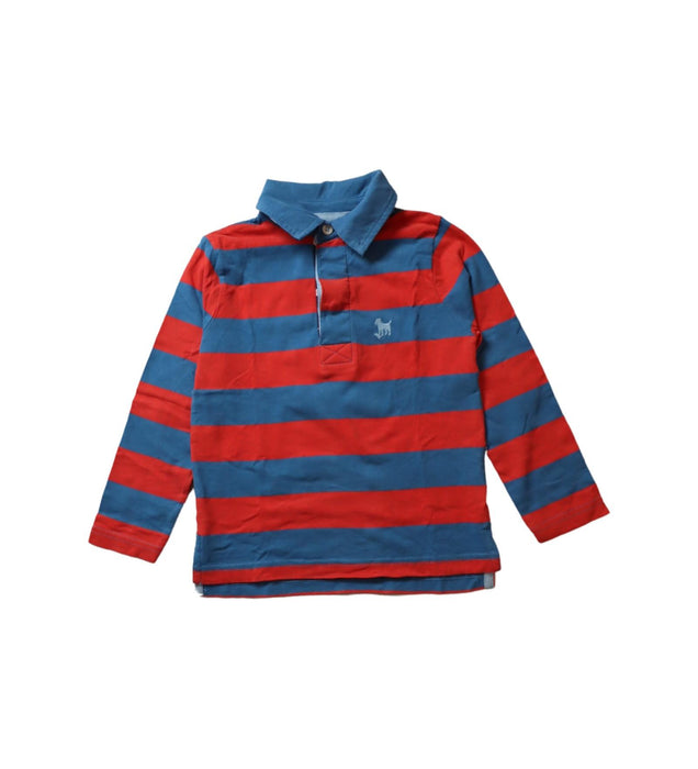 A Red Long Sleeve Polos from Boden in size 3T for boy. (Front View)