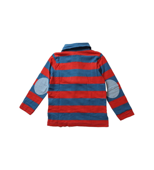 A Red Long Sleeve Polos from Boden in size 3T for boy. (Back View)