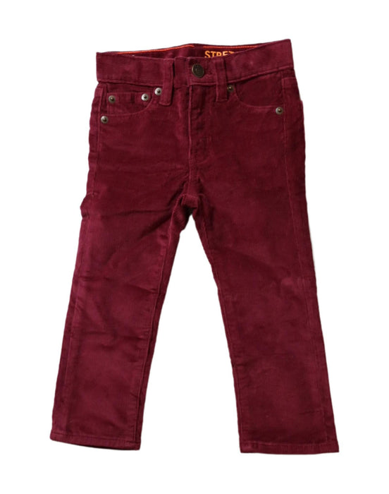 A Burgundy Casual Pants from Crewcuts in size 2T for boy. (Front View)