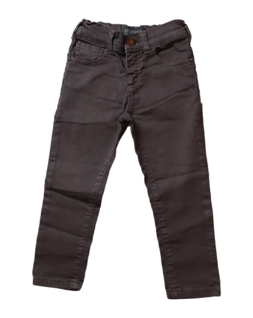 A Grey Jeans from Mini Mioche in size 3T for boy. (Front View)