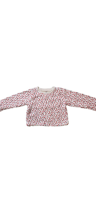 A Red Cardigans from Petit Bateau in size 6-12M for girl. (Front View)