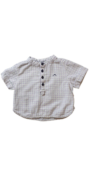 A Blue Short Sleeve Tops from Chateau de Sable in size 6-12M for boy. (Front View)