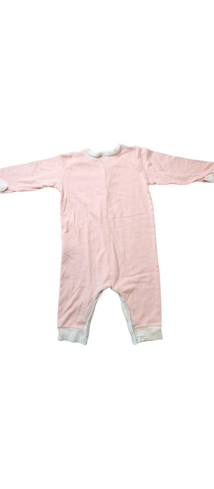 A Pink Long Sleeve Jumpsuits from Petit Bateau in size 6-12M for girl. (Back View)