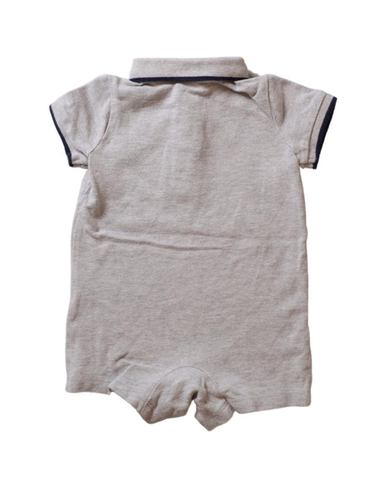 A Grey Short Sleeve Rompers from Ralph Lauren in size 0-3M for boy. (Back View)