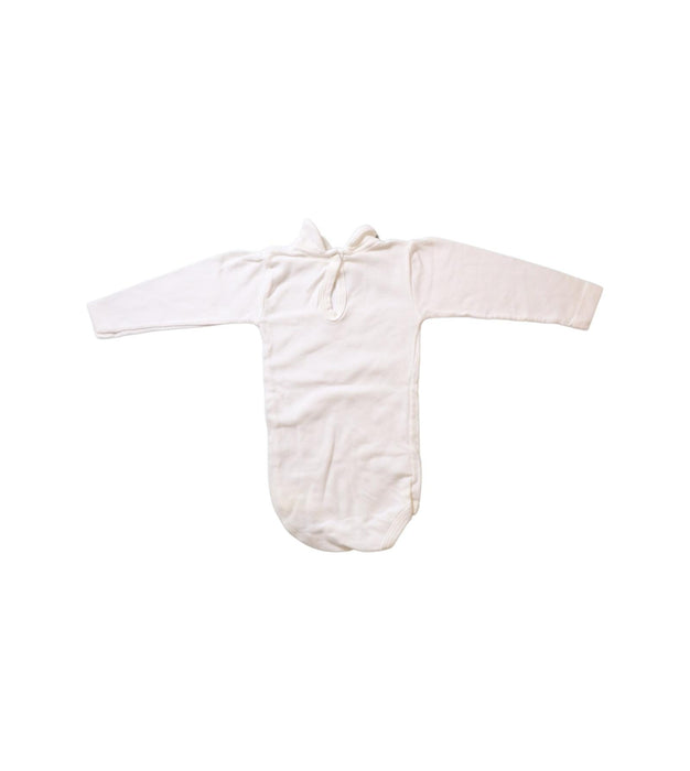 A White Long Sleeve Bodysuits from Petit Bateau in size 3-6M for neutral. (Back View)