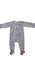 A Grey Onesies from Jacadi in size 3-6M for neutral. (Front View)