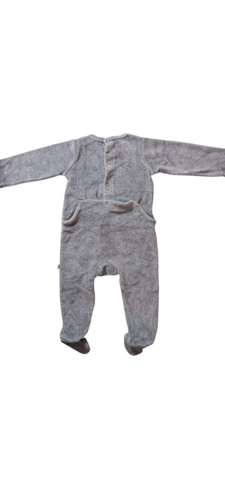 A Grey Onesies from Jacadi in size 3-6M for neutral. (Back View)