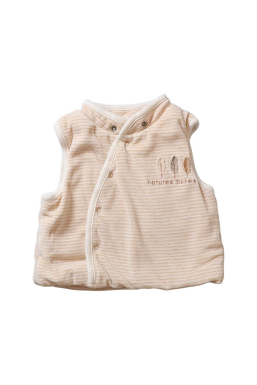 A Beige Outerwear Vests from Natures Purest in size 3-6M for neutral. (Front View)