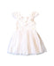 A White Short Sleeve Dresses from Petit Bateau in size 3T for girl. (Front View)