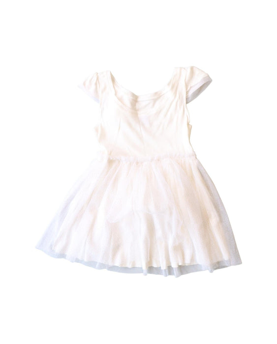 A White Short Sleeve Dresses from Petit Bateau in size 3T for girl. (Back View)