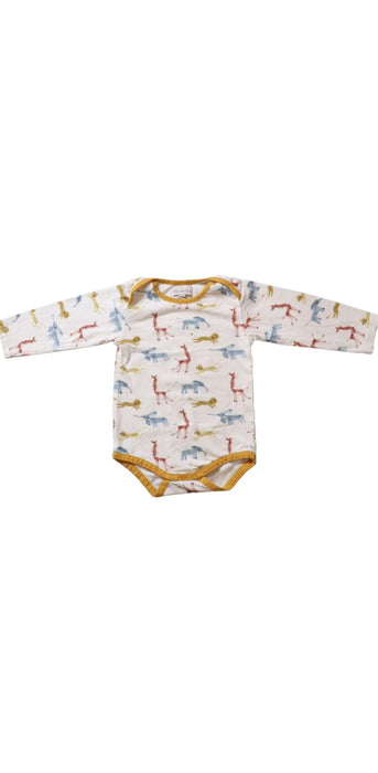 A White Long Sleeve Bodysuits from Moulin Roty in size 6-12M for boy. (Front View)