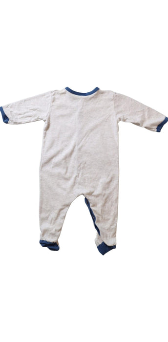 A Blue Onesies from Petit Bateau in size 3-6M for boy. (Back View)