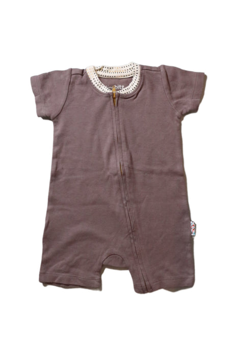 A Grey Short Sleeve Rompers from TinyBitz in size 3-6M for boy. (Front View)