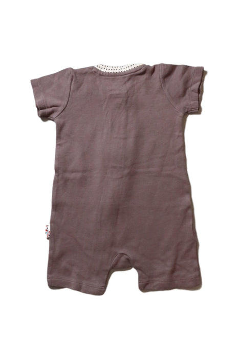 A Grey Short Sleeve Rompers from TinyBitz in size 3-6M for boy. (Back View)