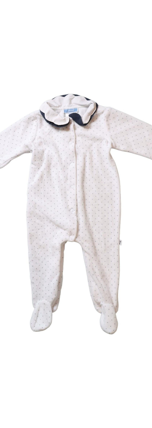 A White Onesies from Jacadi in size 3-6M for neutral. (Front View)