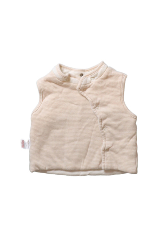 A Beige Outerwear Vests from Natures Purest in size 3-6M for neutral. (Front View)