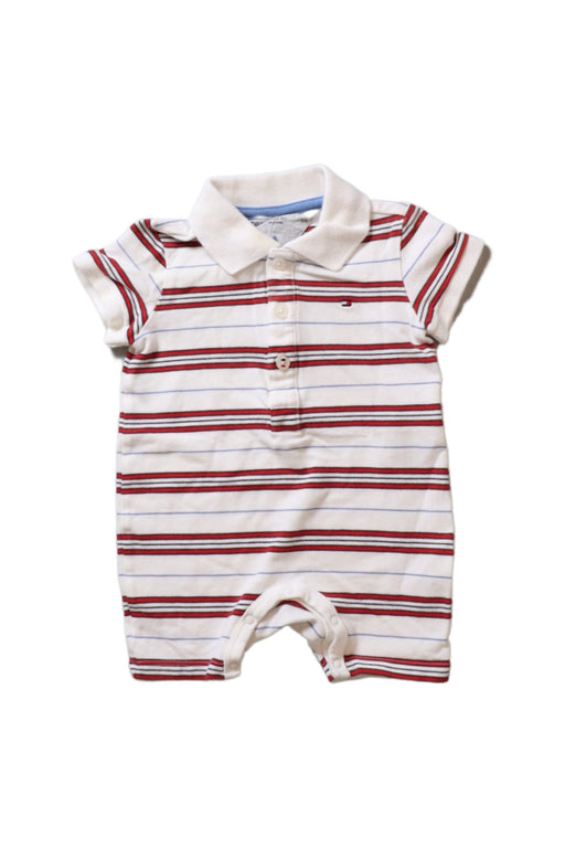 A Red Short Sleeve Rompers from Tommy Hilfiger in size 6-12M for boy. (Front View)