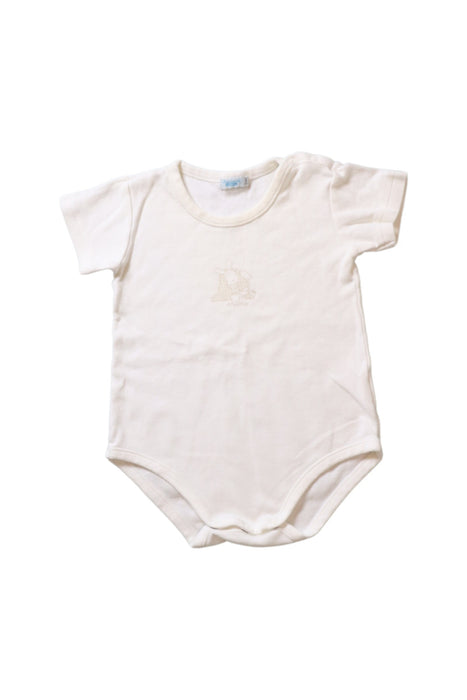 A White Short Sleeve Bodysuits from Chicco in size 6-12M for neutral. (Front View)