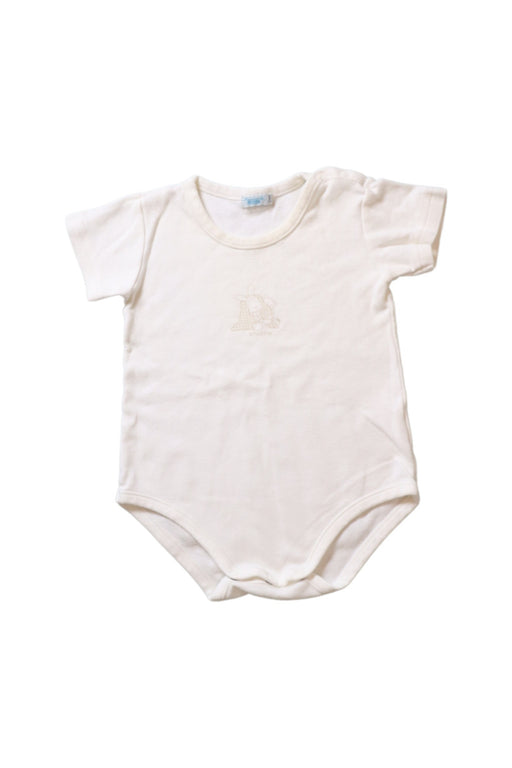 A White Short Sleeve Bodysuits from Chicco in size 6-12M for neutral. (Front View)