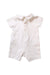 A White Short Sleeve Rompers from Boss in size 0-3M for boy. (Back View)