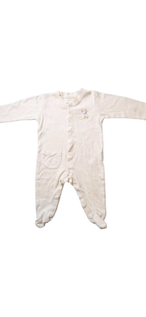 A Beige Onesies from Natures Purest in size 3-6M for neutral. (Front View)