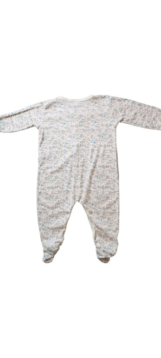 A Grey Onesies from Petit Bateau in size 6-12M for boy. (Back View)