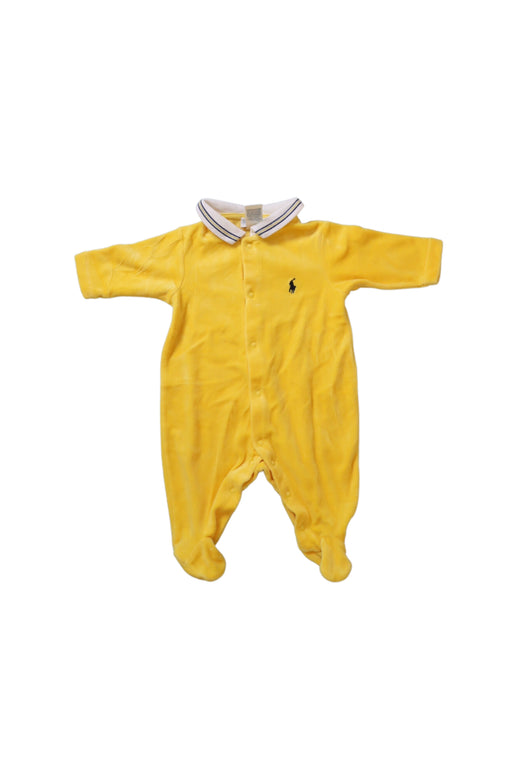 A Yellow Onesies from Ralph Lauren in size 0-3M for neutral. (Front View)