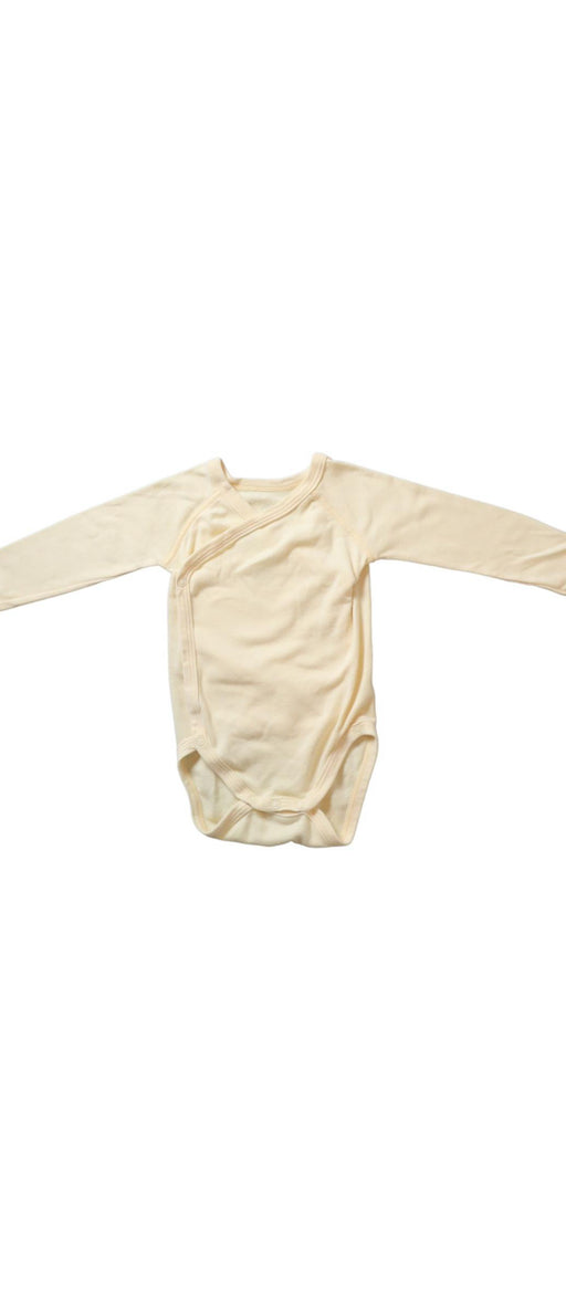 A Yellow Long Sleeve Bodysuits from Petit Bateau in size 3-6M for neutral. (Front View)