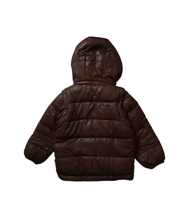 A Brown Puffer/Quilted Jackets from Boden in size 2T for boy. (Back View)