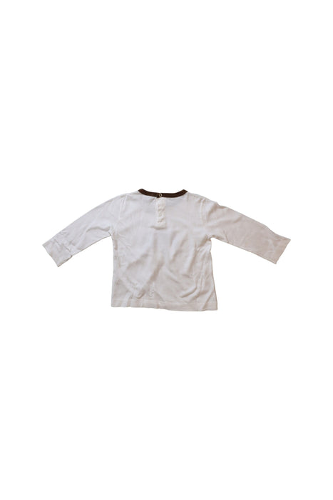 A White Long Sleeve Tops from Petit Bateau in size 12-18M for boy. (Back View)